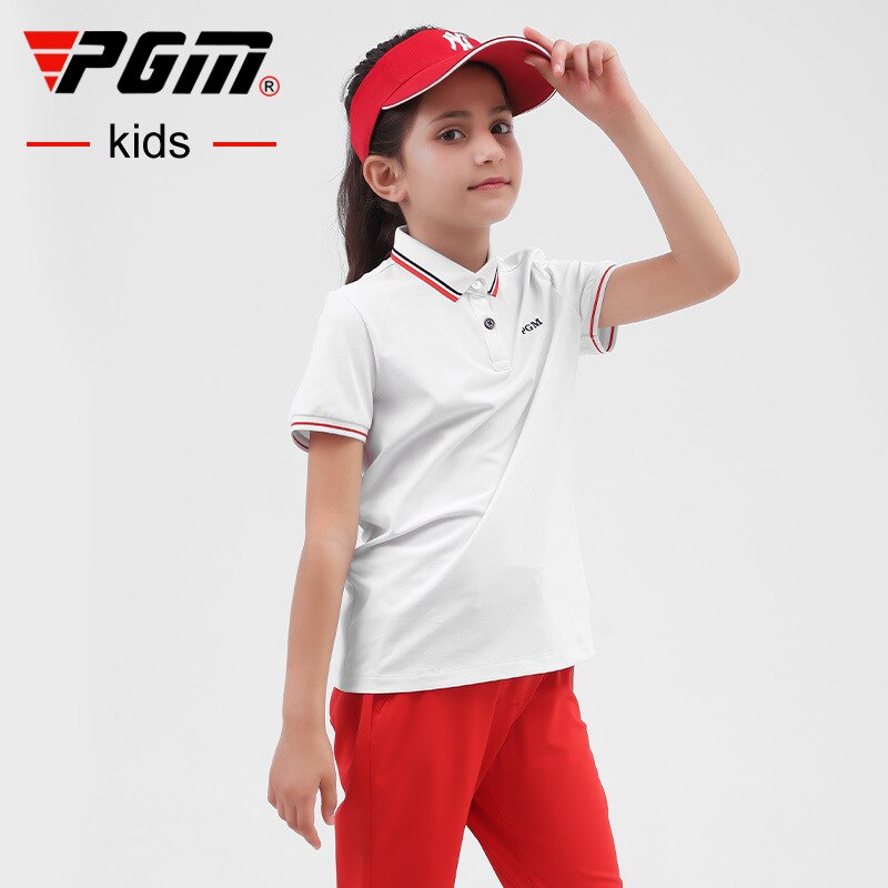PGM Golf Clothing Summer Girl Golf T-Shirt Short Sleeve Golf Shirts Comfortable And Breathable Tops Golf Apparel S-XL YF413