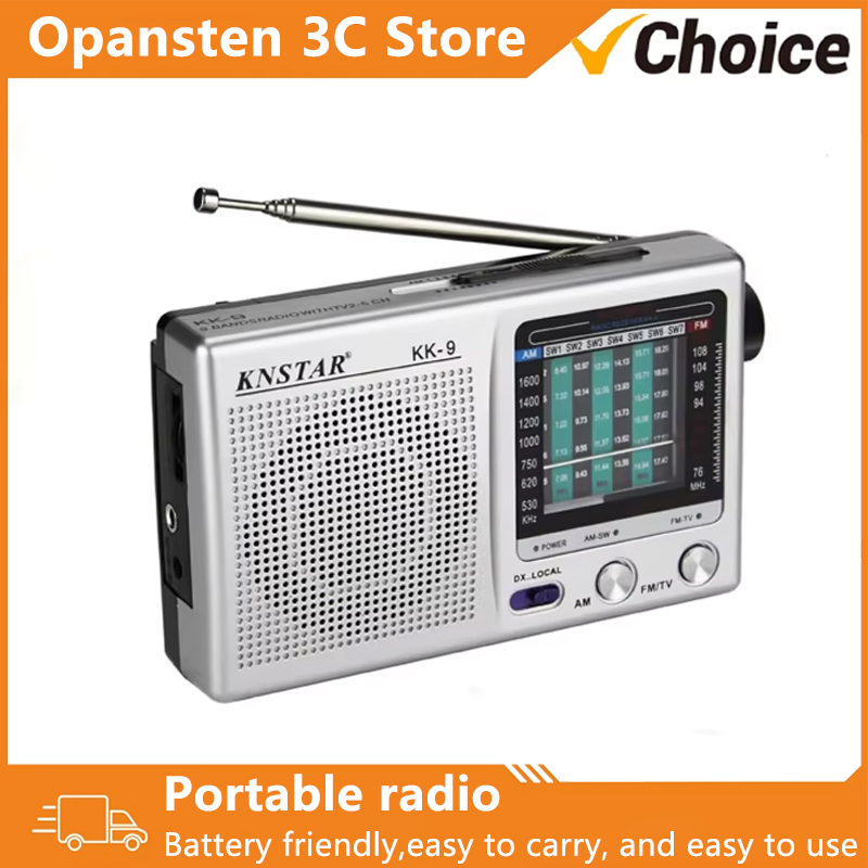 Digitale radio Ingebouwde luidspreker Draagbare miniradio SW/AM/FM Telescopische antenne op batterijen voor gebruik binnen en buiten