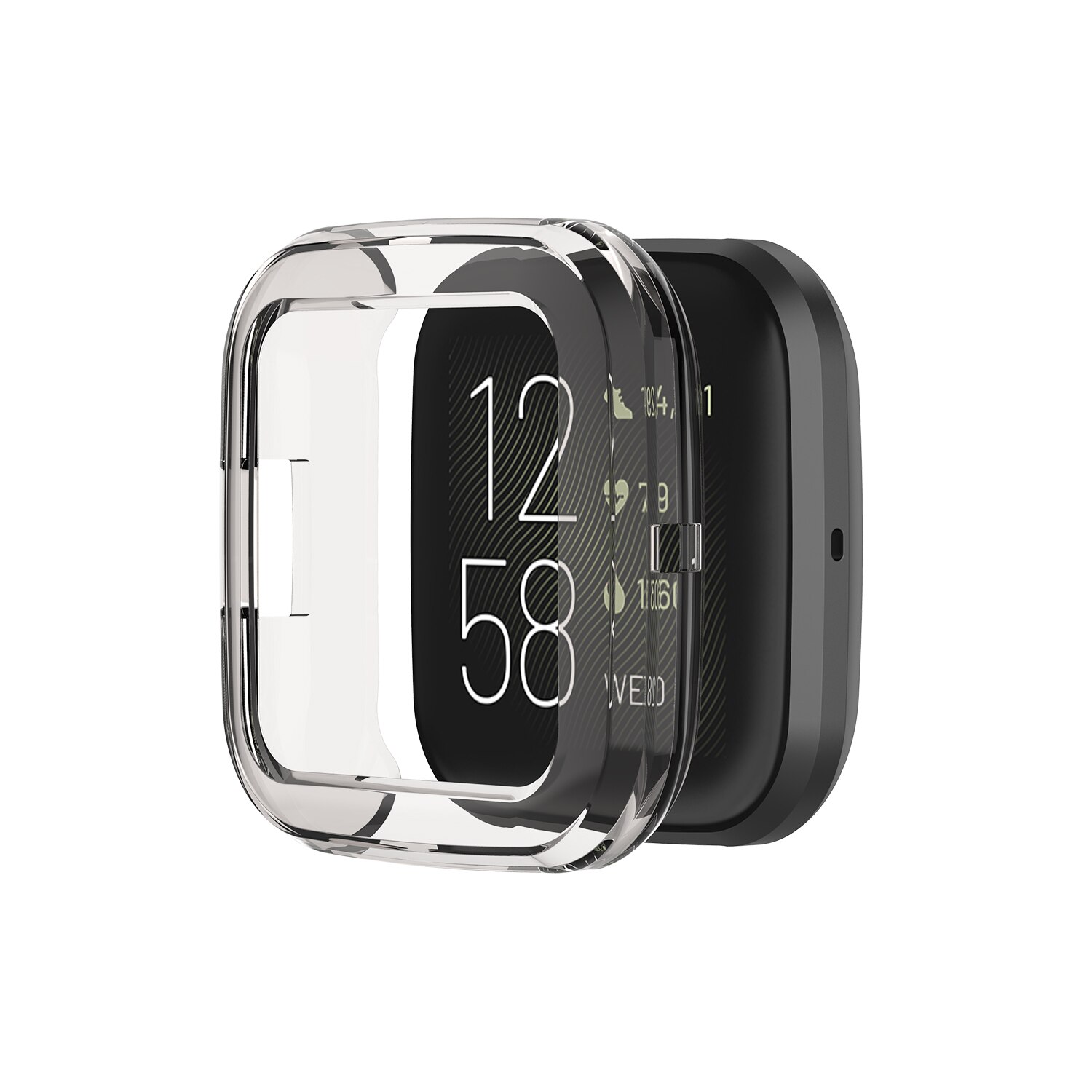 Coque de protection Ultra-mince pour Fitbit Versa 2, coque de protection pour Fitbit Versa2, accessoires de montre intelligente en TPU souple: Gray