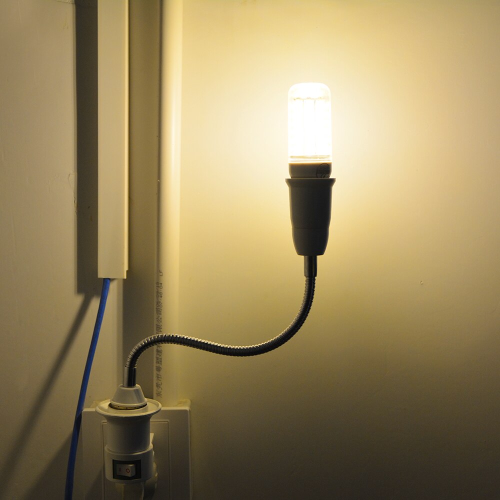 E27 til e27 ledet lampe sokkel 16cm 20cm 30cm 35cm 50cm 60cm fleksibel skjøteledning  e27 fatninger pære montering belysning holder forlenger