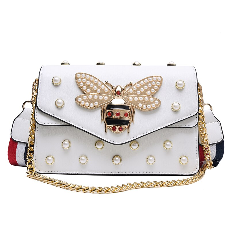 sac femmes sacs de messager petite abeille sacs à main sacs à bandoulière pour dames sacs à bandoulière sacs à main femmes marques célèbres: WHITE
