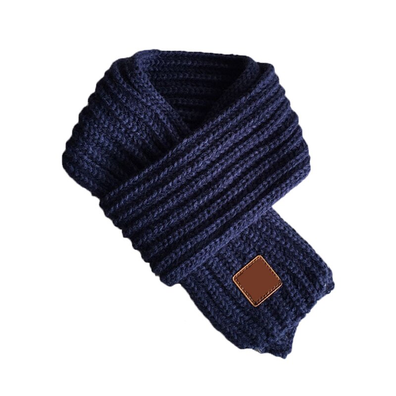 Foulard bébé, mignon, écharpe, pour cou, couleur unie, pour garçons et filles: dark blue