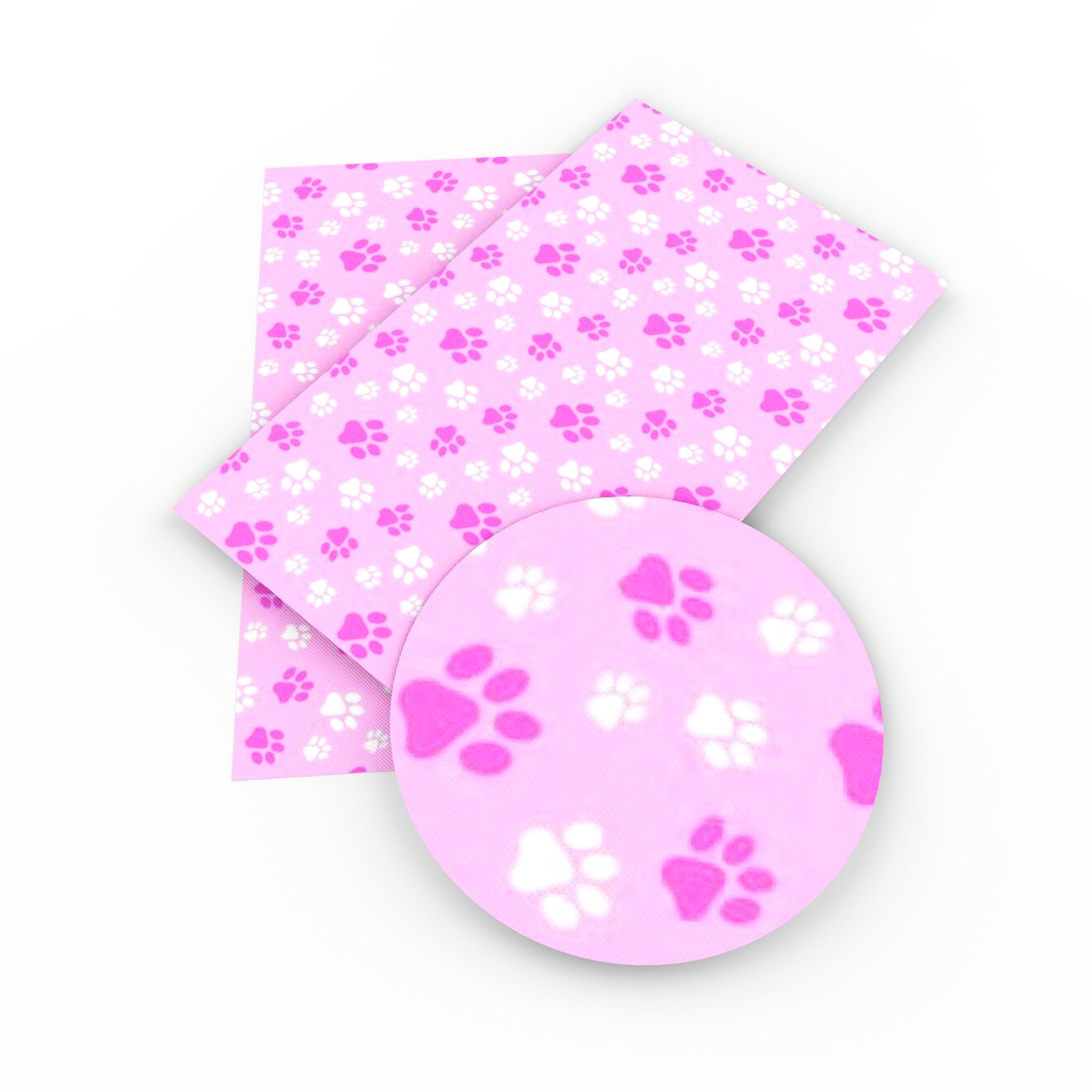 Animal Dog Foot Print Faux Synthetic Leather Fabric For Bow-knot Bags Wallet Earring Phone Case Scrapbook DIY,1Yc17641: 1065963001