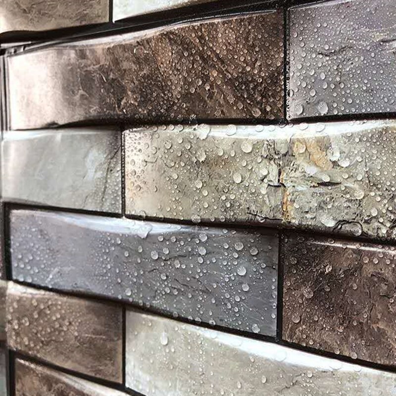 Pegatinas de pared de ladrillo 3D autoadhesivas, papel tapiz impermeable para habitación de niños, papel tapiz de cocina, pegatina de dormitorio, decoración del hogar, bricolaje, 6 uds.