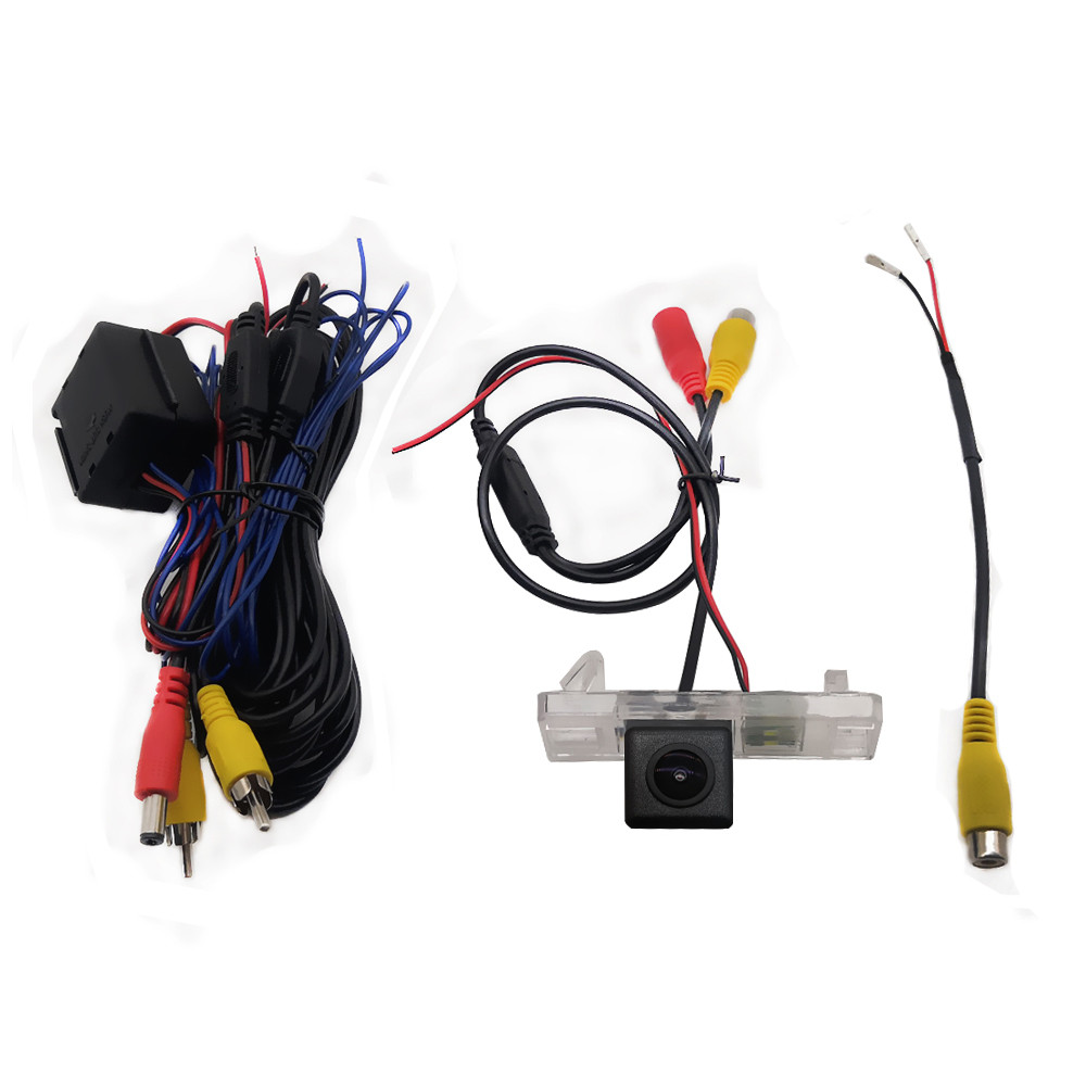 Fisheye – caméra de recul dynamique pour voiture, avec écran d&#39;origine, vue arrière, pour Peugeot 508: No LED / Fixed Parking Line
