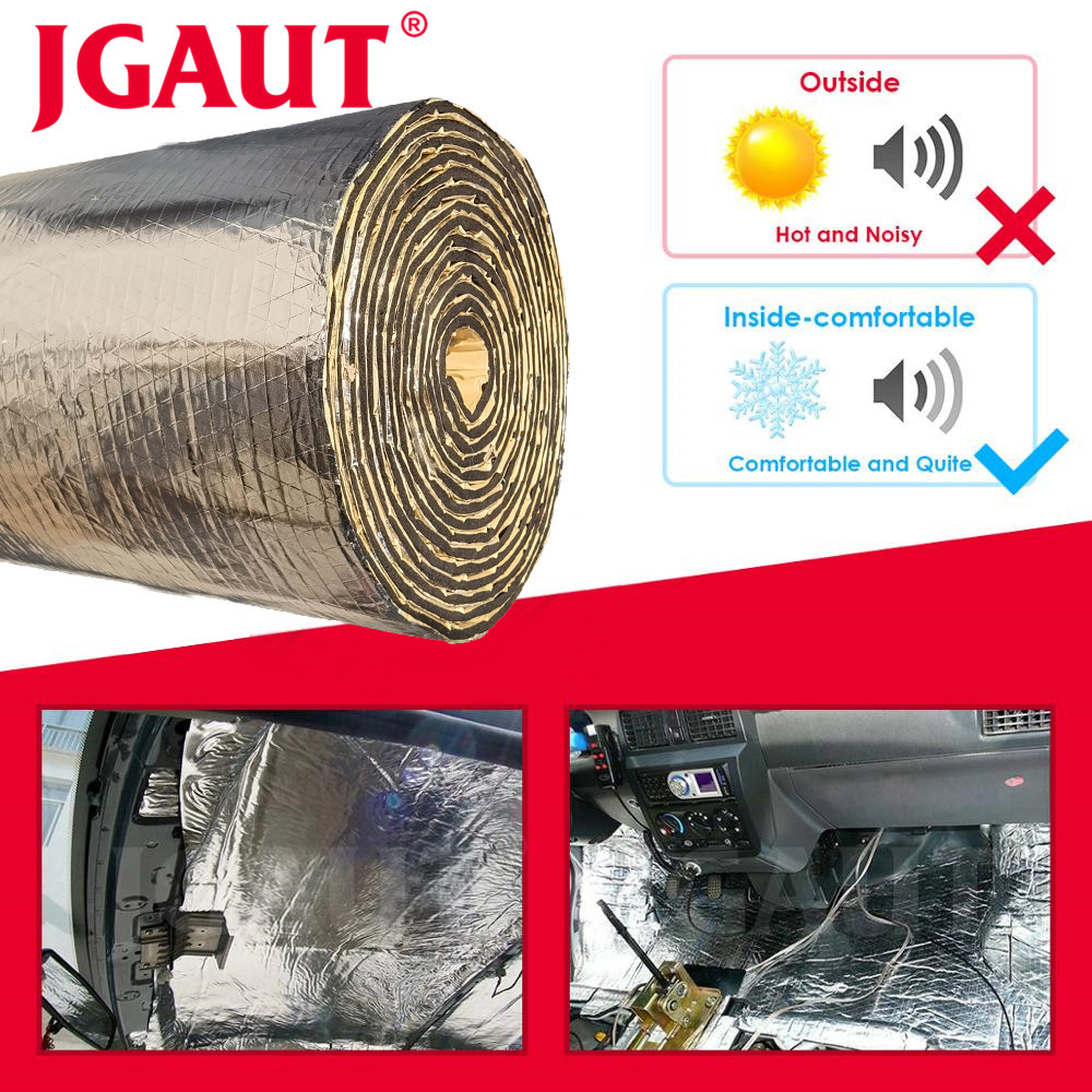 Jgaut 10mm eristysmateriaali autoovi auton konepelti äänieristys palomuuri katto suoja vaimennin kestävä matto melunvaimennus