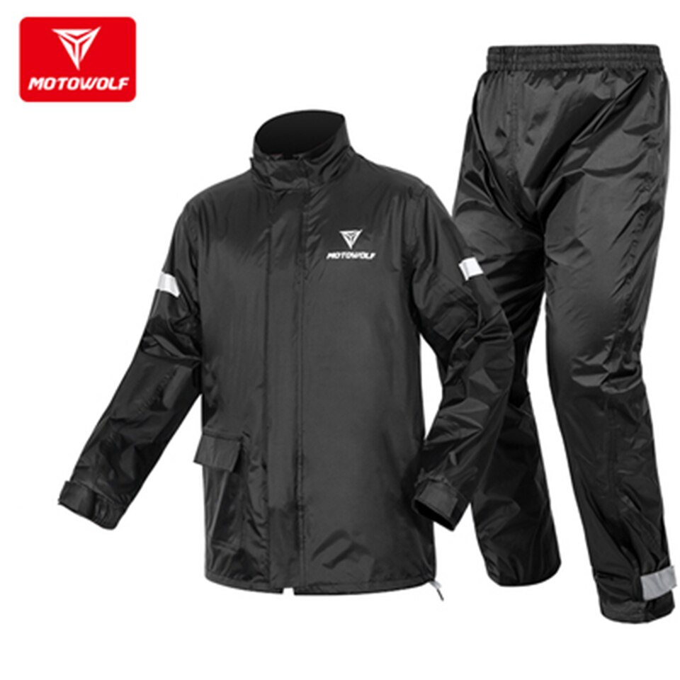 Motowolf – poncho universel pour moto et vélo électrique, combinaison d'été, imperméable, résistant à la pluie, pour hommes et femmes: black / XXL