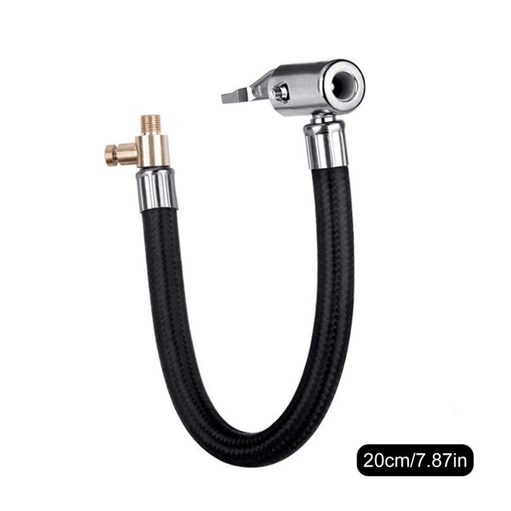 Inflatable pump extension Car pump adapter auto compressor Tyre fitting kit Air Chuck Inflator air Pump Valve Clip Clamp adapte: With valve 20 CM