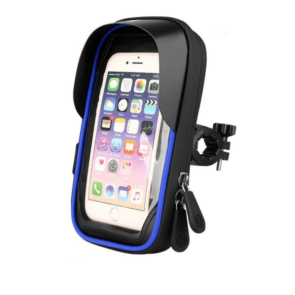 6.4 Cal góry uchwyt na telefon rowerowy stojak wodoodporny uchwyt robić kierownicy rowerowej torba uniwersalna telefon ekran dotykowy podstawka strąk telefon: niebieski