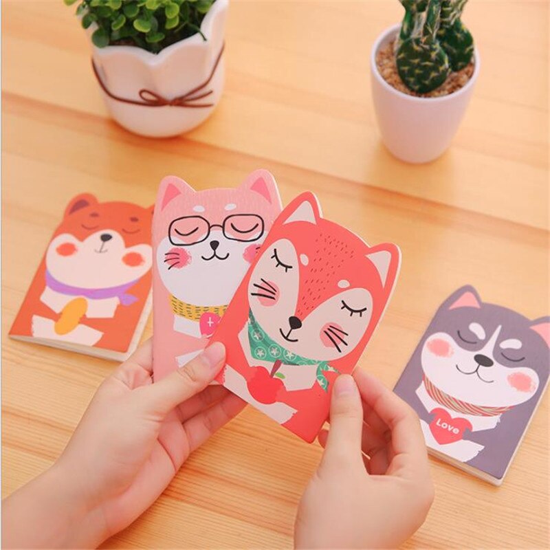 1Pcs Mini Cartoon Animal Shape Notepad Journal Diary Notebook Writting Paper Cute Memorandum School Supplies Stationery For Kids
