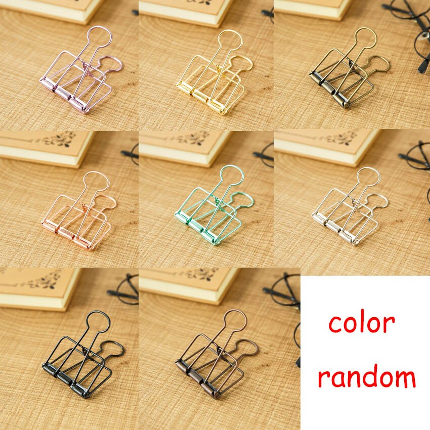 3 Types Paper Clips Hollow Binder Clips Stainless Steel Document Files Holder Notes Letter Notebook Clips DIY Bookmarks Supplies: Red
