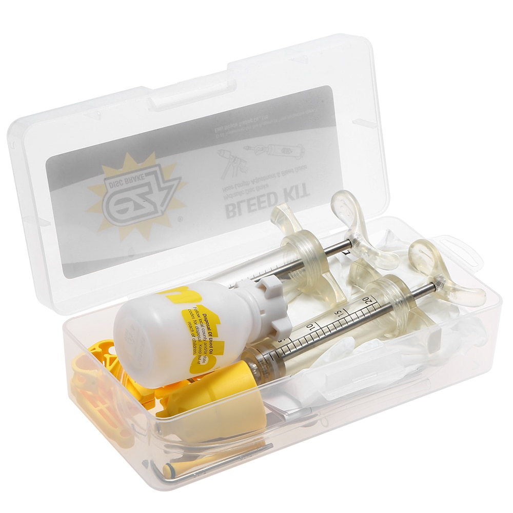 EZmtb Bike Hydraulic Disc Brake Bleed Tool Bleeder Kit MTB Road Bike Brake Bleeding Kit Bike Mineral Oil Fluid Set Metal Adapter