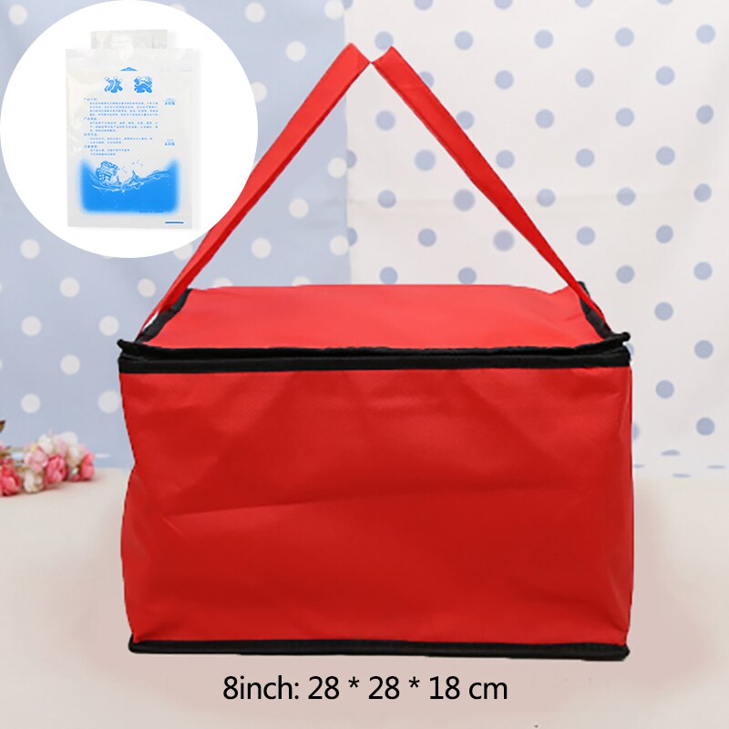 12" Waterproof Insulated Bag Cooler Bag Insulation Folding Picnic Portable Ice Pack Food Thermal Bag Food Bag Pizza Bag: 8inch