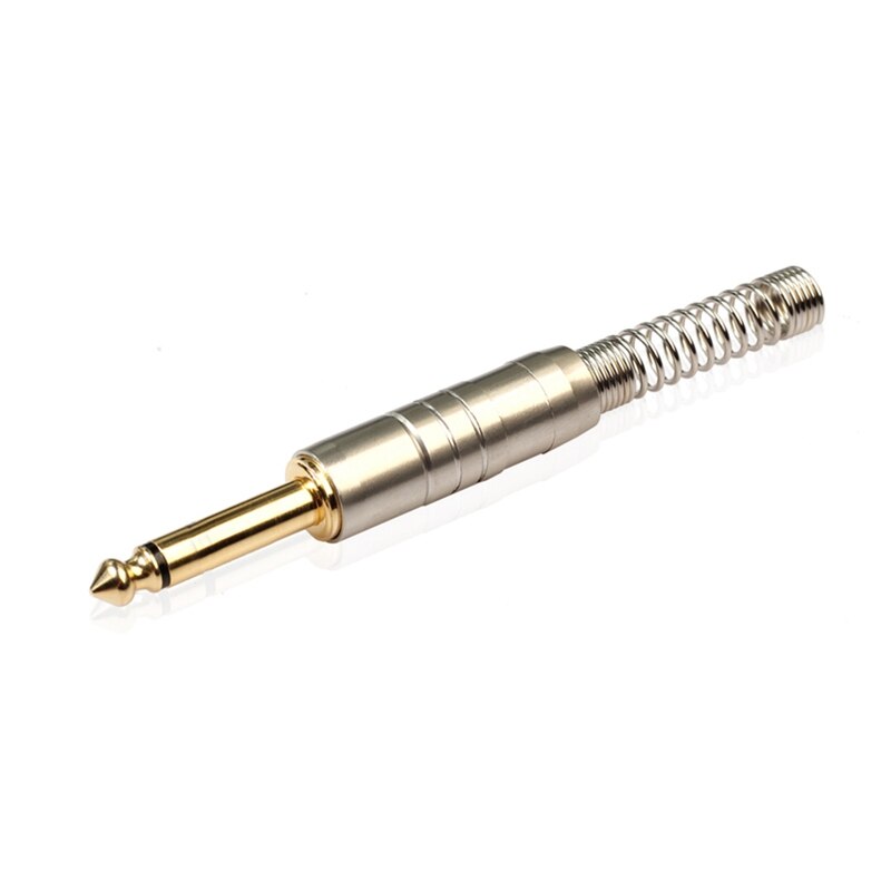 Top 6.35mm Welding Plug Mono Gold-Plated Plug for Welding Various 6.35 o Cables, Microphones, Electric Guitar Cables