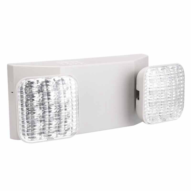 Emergency Light, Back-Up Battery Emergency Exit Lighting Fixtures with Adjustable Hardwired 2 LED Head Wall Mount