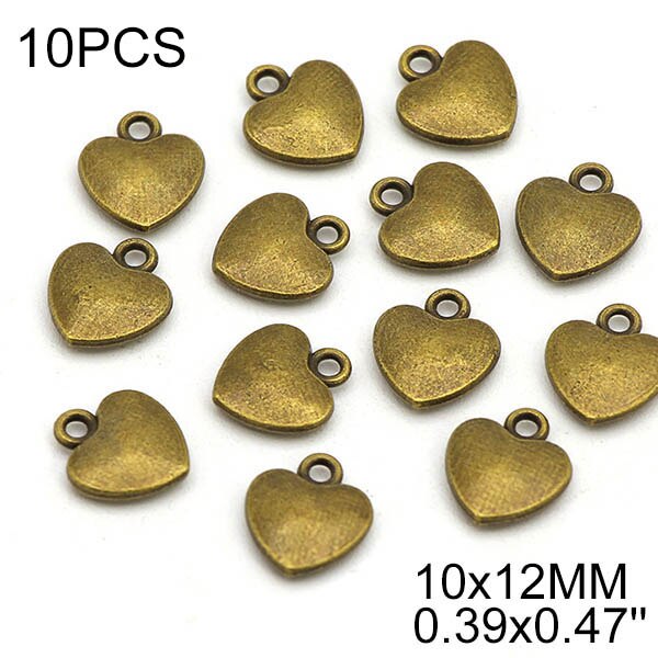 Sliver Brons Ronde Metalen Tags Handgemaakte Labels 14*14Mm Legering Naaien Labels Voor Ketting Armband Mode-sieraden Bevindingen 10Pcs: 5