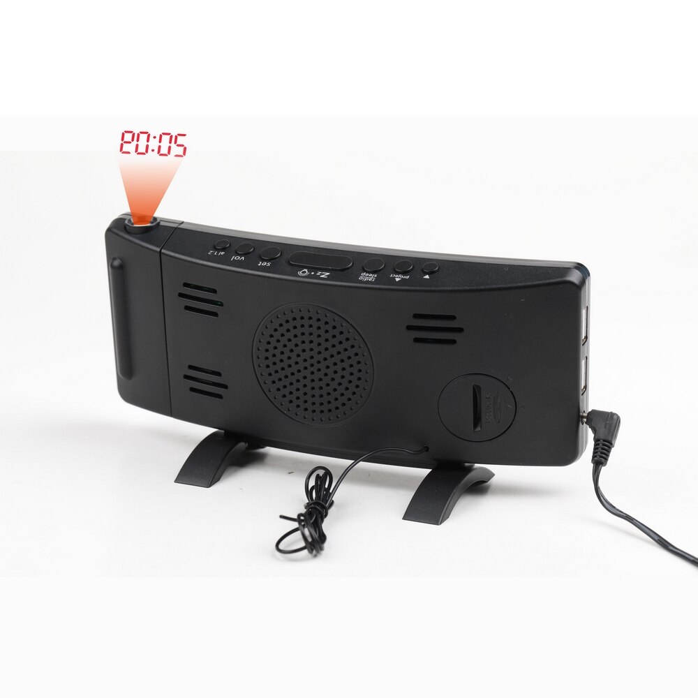 Projection LED Digital Alarm Clock Electronic Desktop FM Radio Clock Projector Alarms Time Snooze Wake UP For Bedroom Table