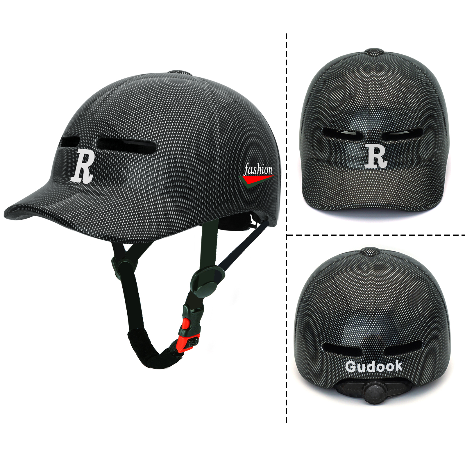 GUDOOK Bike Helmets Baseball Cap Peaked Cap Bicycle Helmet for Adults Mountain Road Bicycle Helmets Adjustable Size Cycling