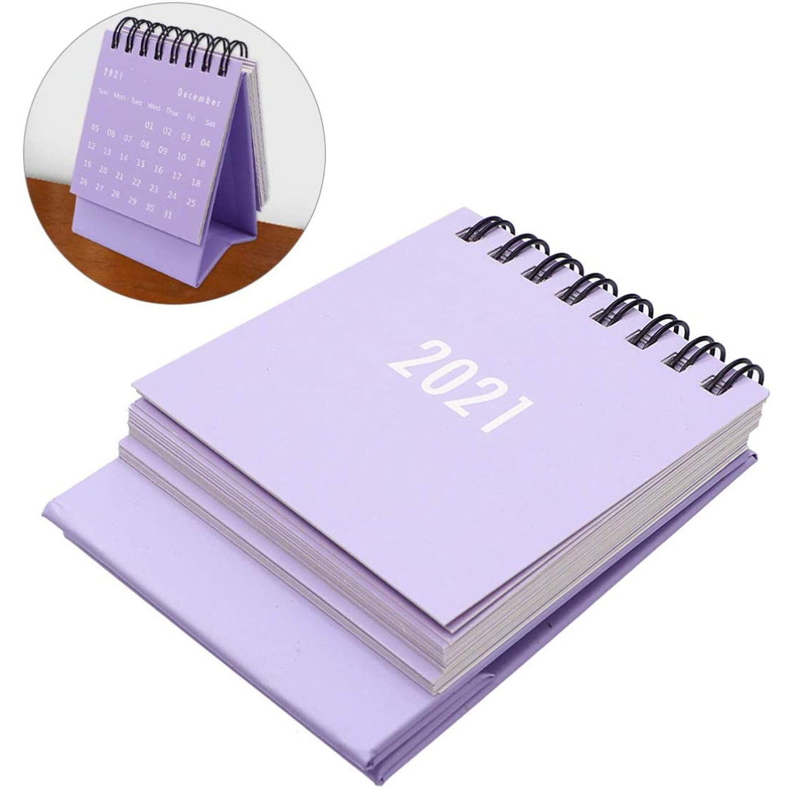 Desktop Mini English Calendar Portable Foldable Paper Calendar Multipurpose Daily Scheduler Table Planner Yearly Agenda