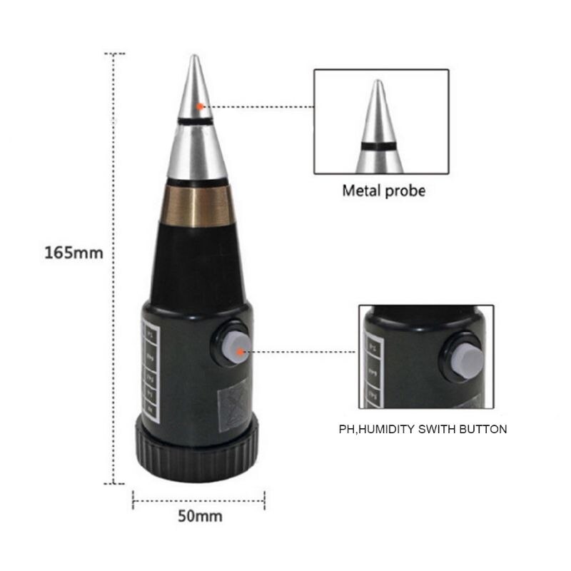 Two-in-One Soil Acidity Meter PH Value PH Tester Moisture Hygrometer Salinity High Sensitivity Soil Testing Equipment