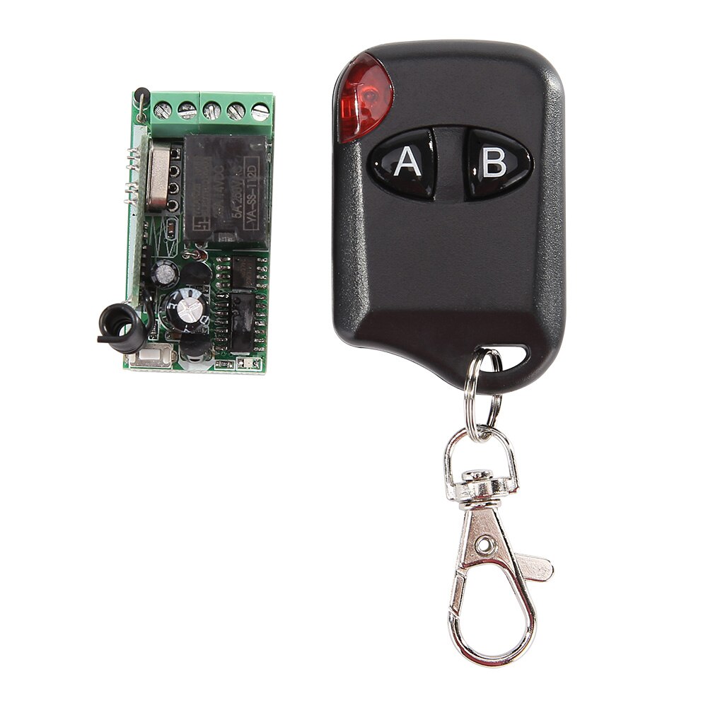 12V 433Mhz Afstandsbediening Draadloze Schakelaar Mini 1 Kanaal Relais Ontvanger Zender Elektrische Garagedeur Gate Auto Afstandsbediening clone: A