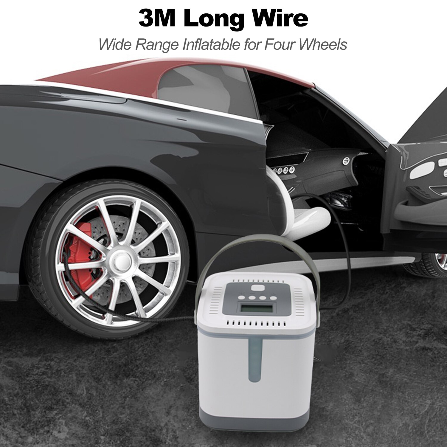 DC 12V Portable Air Compressor Car Electric Inflation Pump Tire Air Inflator for Car Bicycle Motorcycle Paddle Board