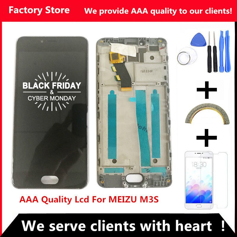 AAA LCD For MEIZU M3S Lcd Display With Frame Screen Replacement For MEIZU M3S Y685H Digiziter Display Aseembly