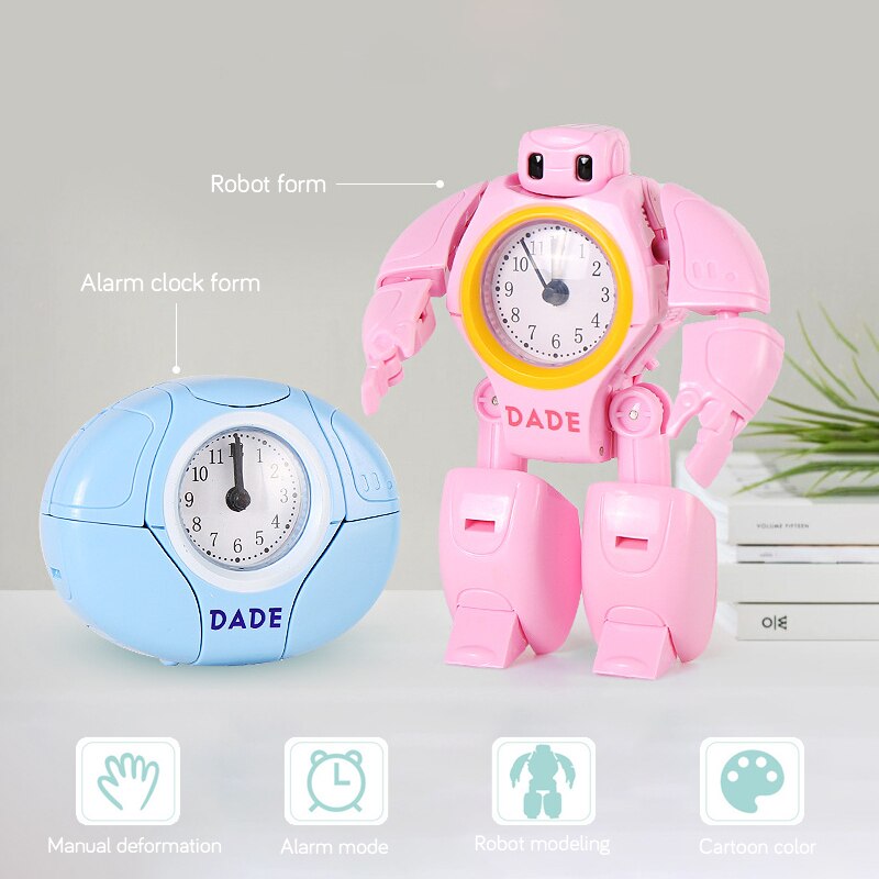 Robot vækkeur skrivebord ur 2 model form rejse vågne ure skrivebordet nålure studerende børn fødselsdage