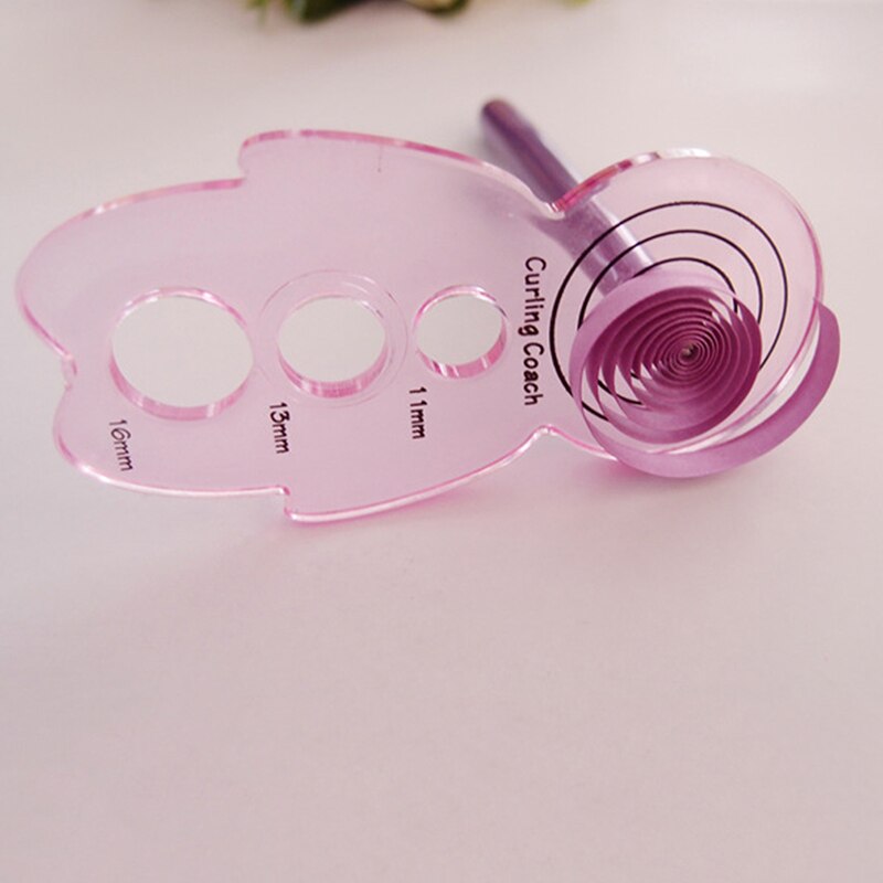 Cute Red Doll Shape Curling Coach Paper Quilling Tool Crank Gauge Small-Shaped Shaped Paper Roll Holder Craft Paper Home Tools