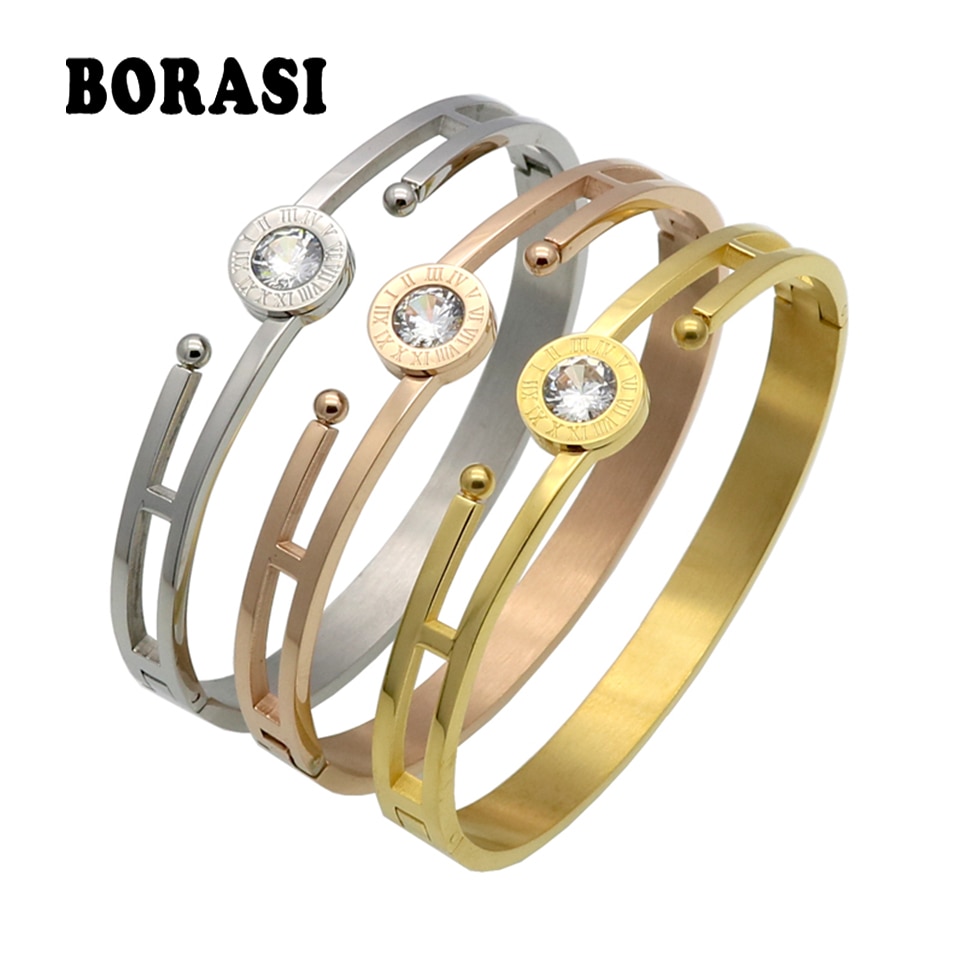 Vrouwen Bruiloft Armband Gegraveerd Romeinse Cijfer Armbanden & Bangles Goud Kleur Armband Cz Sieraden Voor Valentines