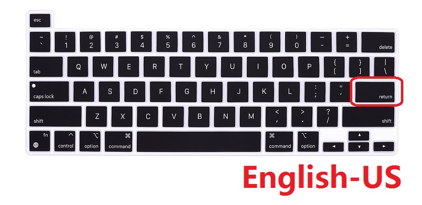 Zachte Keyboard Skin Voor Macbook Pro 16 A2141 Eu Us Frans Russisch Spaans Arabisch Toetsenbord Cover Voor Macbook Pro16 A2141 Film: Black