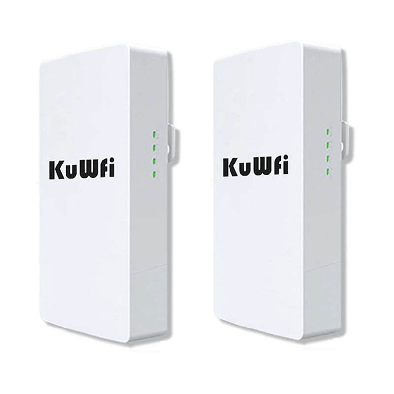 KuWFi 2.4Ghz 300Mbps Outdoor CPE Bridge Bezprzewodowy router Wi-Fi AP Repeater Mode Long Range Extender Bezprzewodowy most PTP PTMP 1KM: Default Title