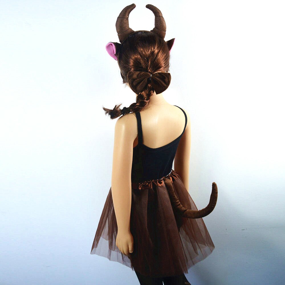 Costume de taureau, vache, Lion, pour enfants et adultes, bandeau, jupe, nœud papillon, Tutu, fête d&#39;anniversaire, Baby Shower, Halloween