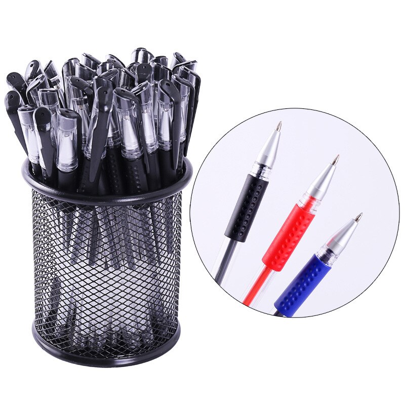 50 units / batch 0.5mm blue gel pens, gel pens and rechargeable stationery, office and school supplies, pencil boxes