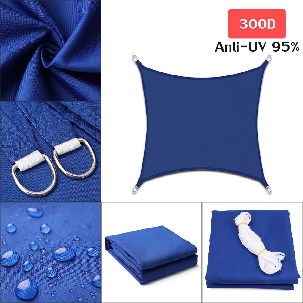 280GSM HDPE Farbic Vierkante 5x5 m/4x4 m Zonnescherm Zeil Zonwering Netten 4x4 m voor Tuin Cover Bloemen Planten Patio Gazon: Blue 250x250cm