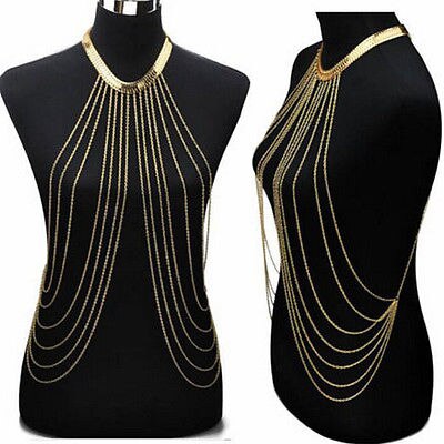 Women Necklaces&Pendants Tassel Alloy Punk Long Necklace Female Jewelry Sexy Chain Necklace