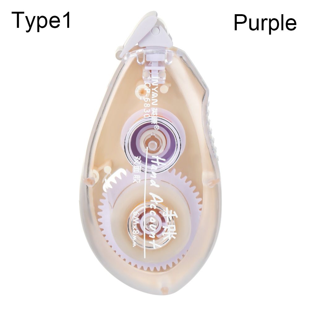 8mmx 6m Double Sided Adhesive Paper Tape Dot Liner Tape Glue Scrapbooking Crafts Adhesive Office School Supplies Stationery: purple-Type1
