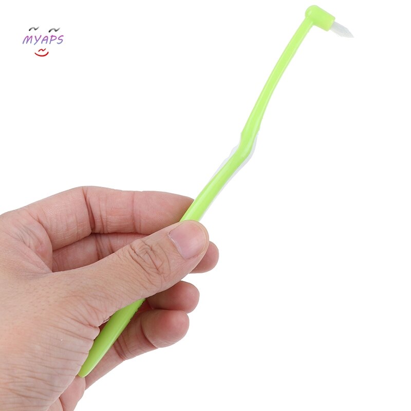 Soft Flat Bristle Orthodontic Braces Cleaners Floss Interdental Brush Toothbrush