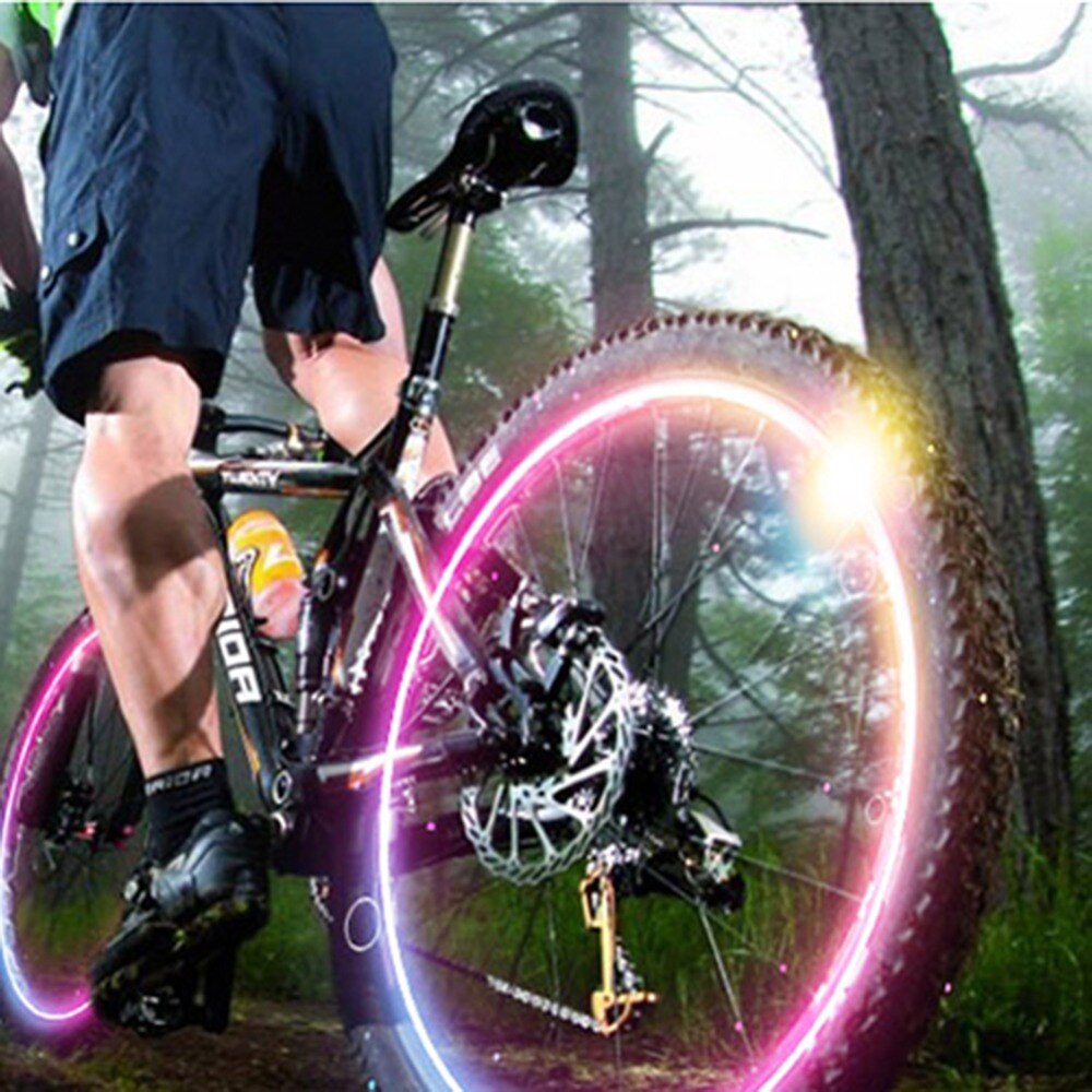 Super Energie Lichter Reifen Lampe beständig Mehrfarbig Auto Zubehör Fahrrad Liefert Neon- Strobe LED Reifen Ventil Kappen #281366