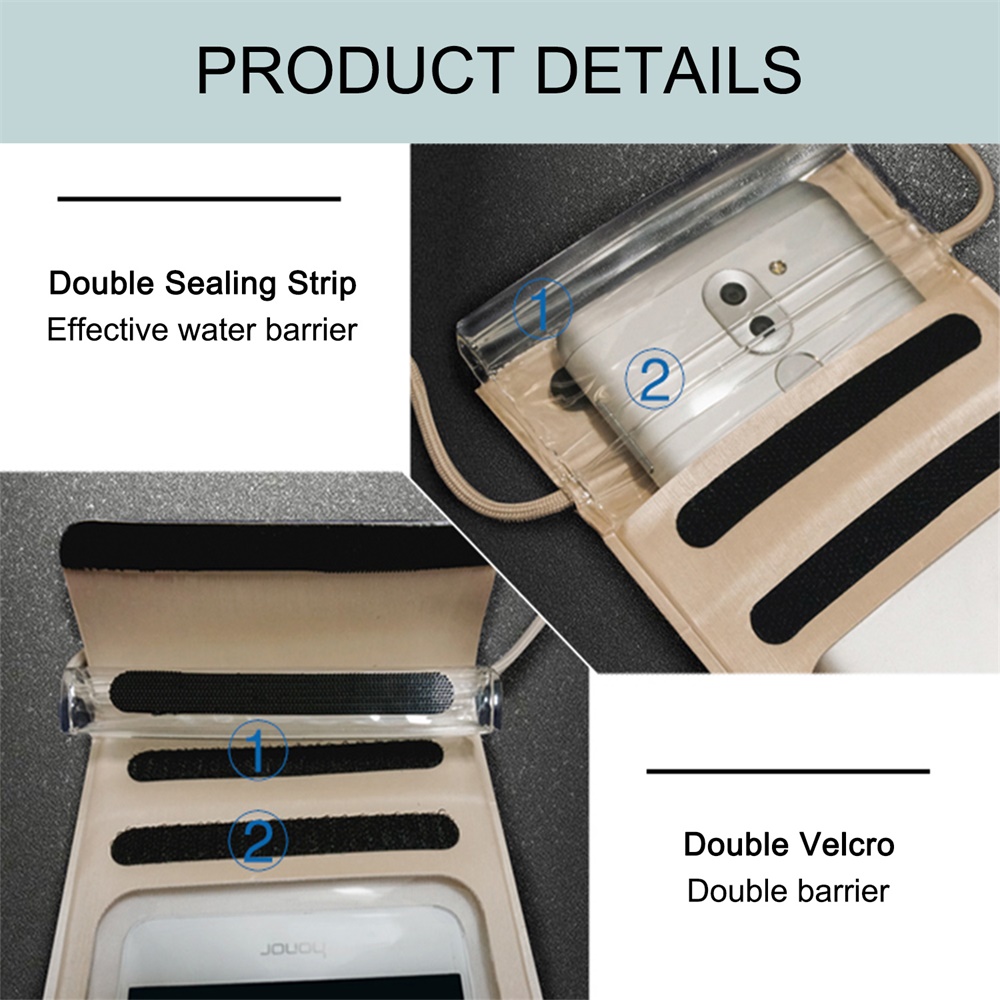 tocco schermo nuoto custodia per telefono impermeabile universale custodia per telefono da nuoto subacquea borsa sigillata per telefono subacquea per scattare foto