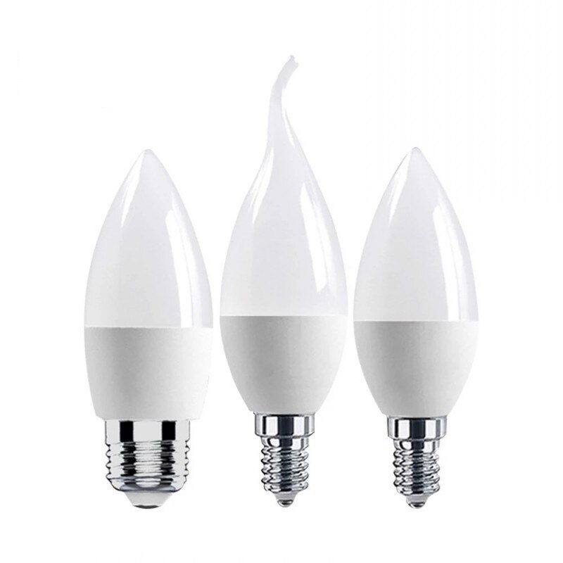 10Pcs E27 E14 Led Kaars Lamp Ac 220V Led Licht Kroonluchter Lamp Kaars Lamp 7W 9W lamp Decoratie Licht Warm/Wit Energiebesparing