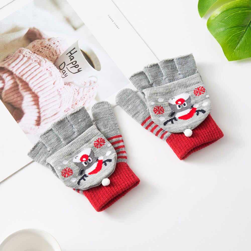 Guantes de invierno adorables para niños, a prueba de viento, para invierno, 1 par