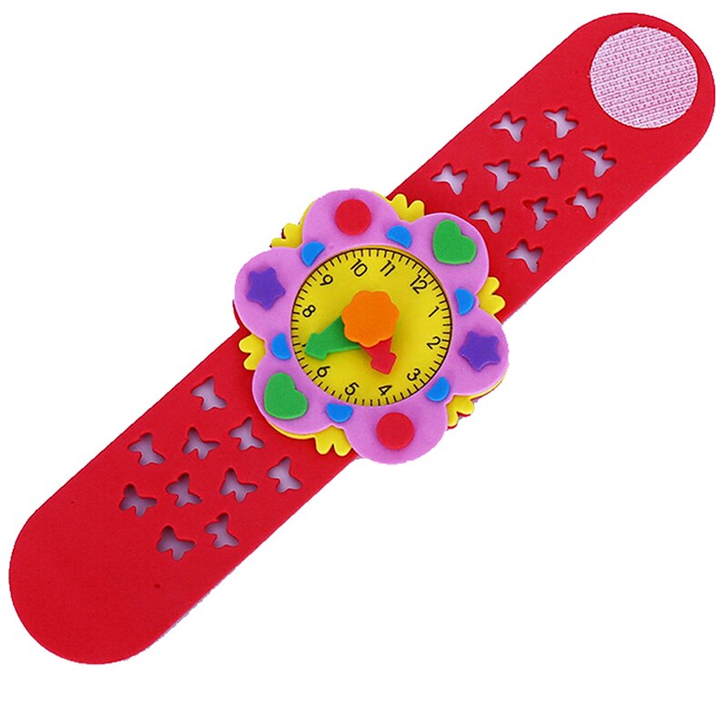 Montre en mousse EVA 3D, autocollant artisanal, fait à la main, horloge, apprentissage, jeux éducatifs pour enfants de la maternelle, jouet, DIY bricolage,