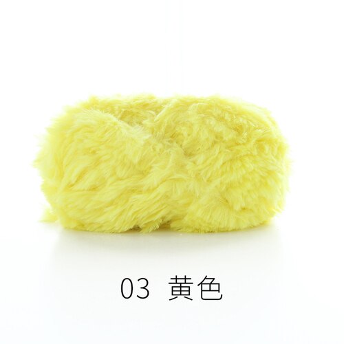 50g/écheveau épais moelleux fausse fourrure cils fil 100% Polyester doux fil pour tricot à la main manteau pull chapeau Amigurumi Crochet fil: 03