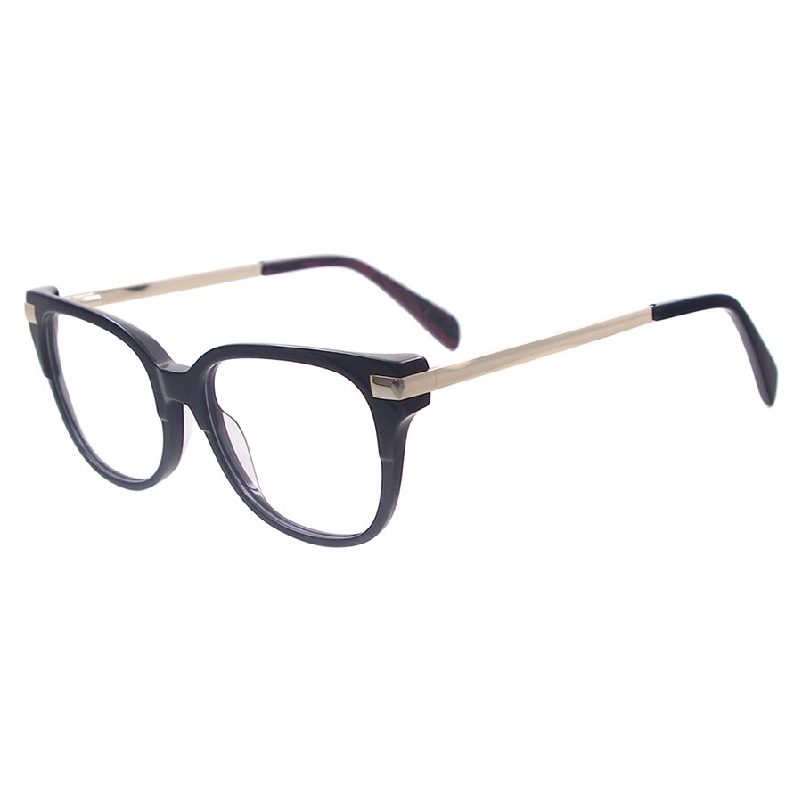 Vrouwen Acetaat Vierkante Recept Brilmonturen Volledige Velg Bril Met Lente Scharnier Voor Multifocale Bijziendheid Lenzen: Red Inside