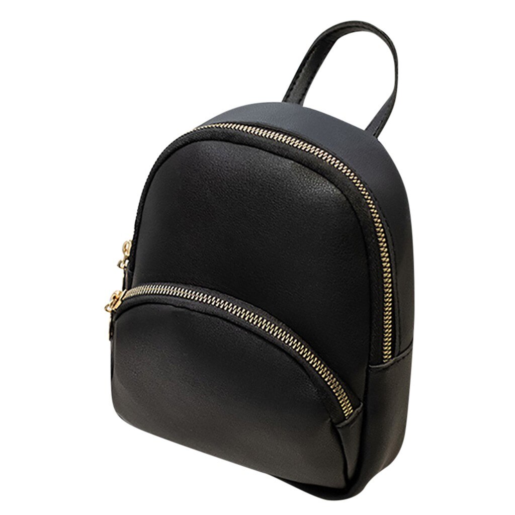 Cute Mini Backpack For Women Shoulders Small Backpack Female Letter Purse Mobile Phone Messenger Rucksack Girl Bagpack: Black