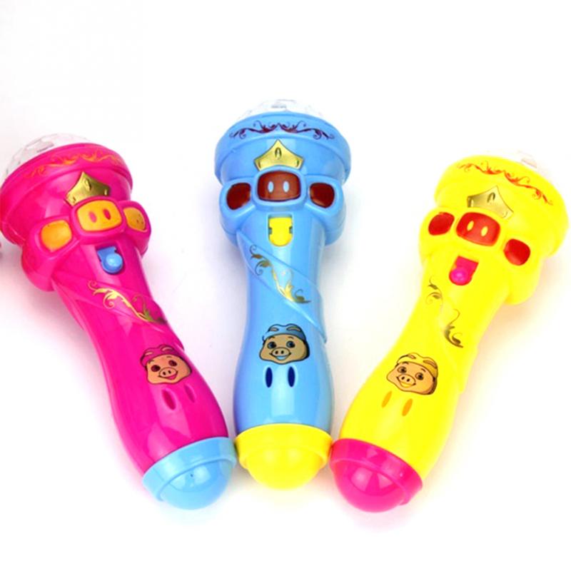 Luminour Microphone Singing Toys Flashing Lighting Starling Music Stick Kids Toy Bling Colorful Children Toy