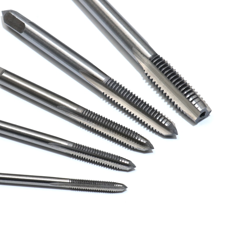 Adjustable T-Handle Ratchet Tap Holder Wrench + 5pcs M3-M8 Machine Screw Thread Metric Plug Tap