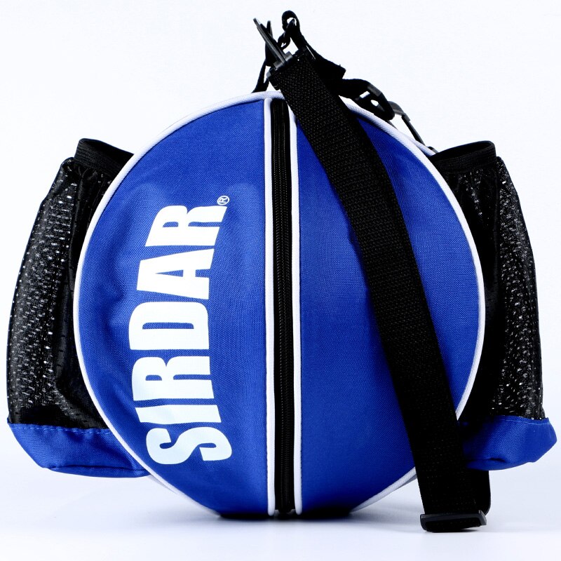 Basket boll väska fotboll volleyboll fotboll ryggsäck mesh sida utomhus sport träning fitness väska man kvinnor axel handväska: Blå