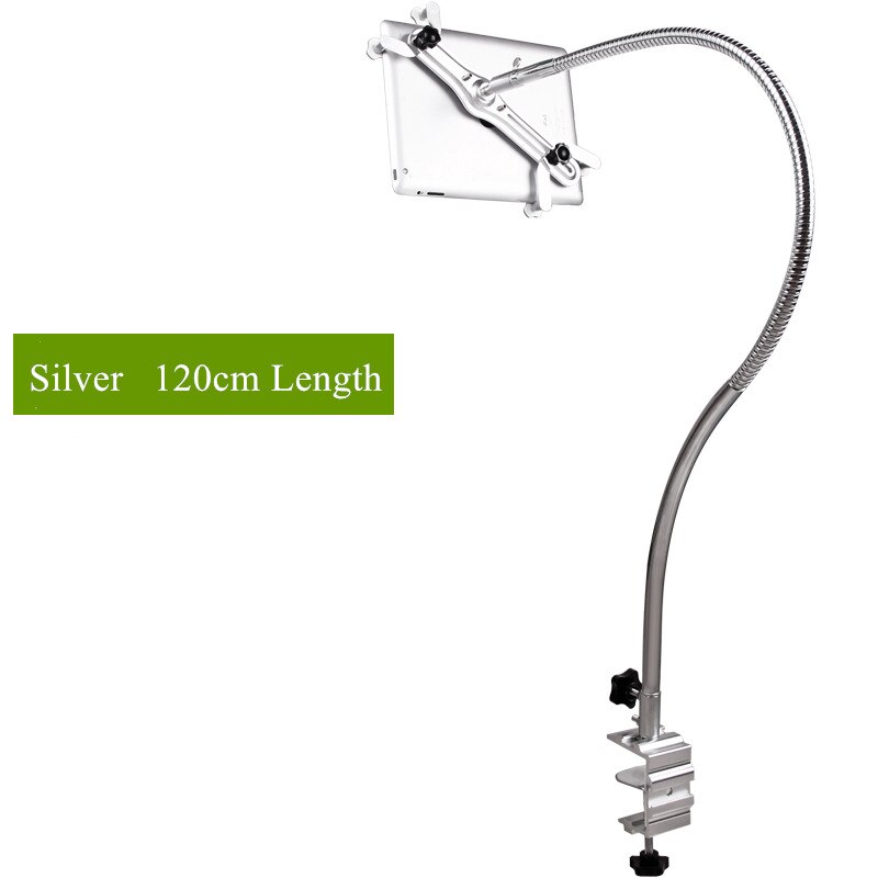 Pieno di Metallo Lungo Braccio Flessibile 120 centimetri 4-11 pollici Per Smartphone/Tablet Supporto Universale di Rotazione Letto Comodino Pigro stand per iPad Air 1 2 3